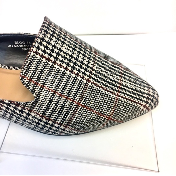 Glen Plaid Mule Flats - Slip Ons - New in Box - Picture 3 of 8
